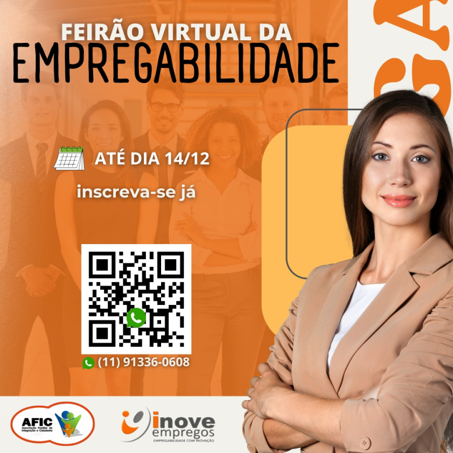 Participe do 'Feirão Virtual da Empregabilidade' com a AFIC-i9 Empregos